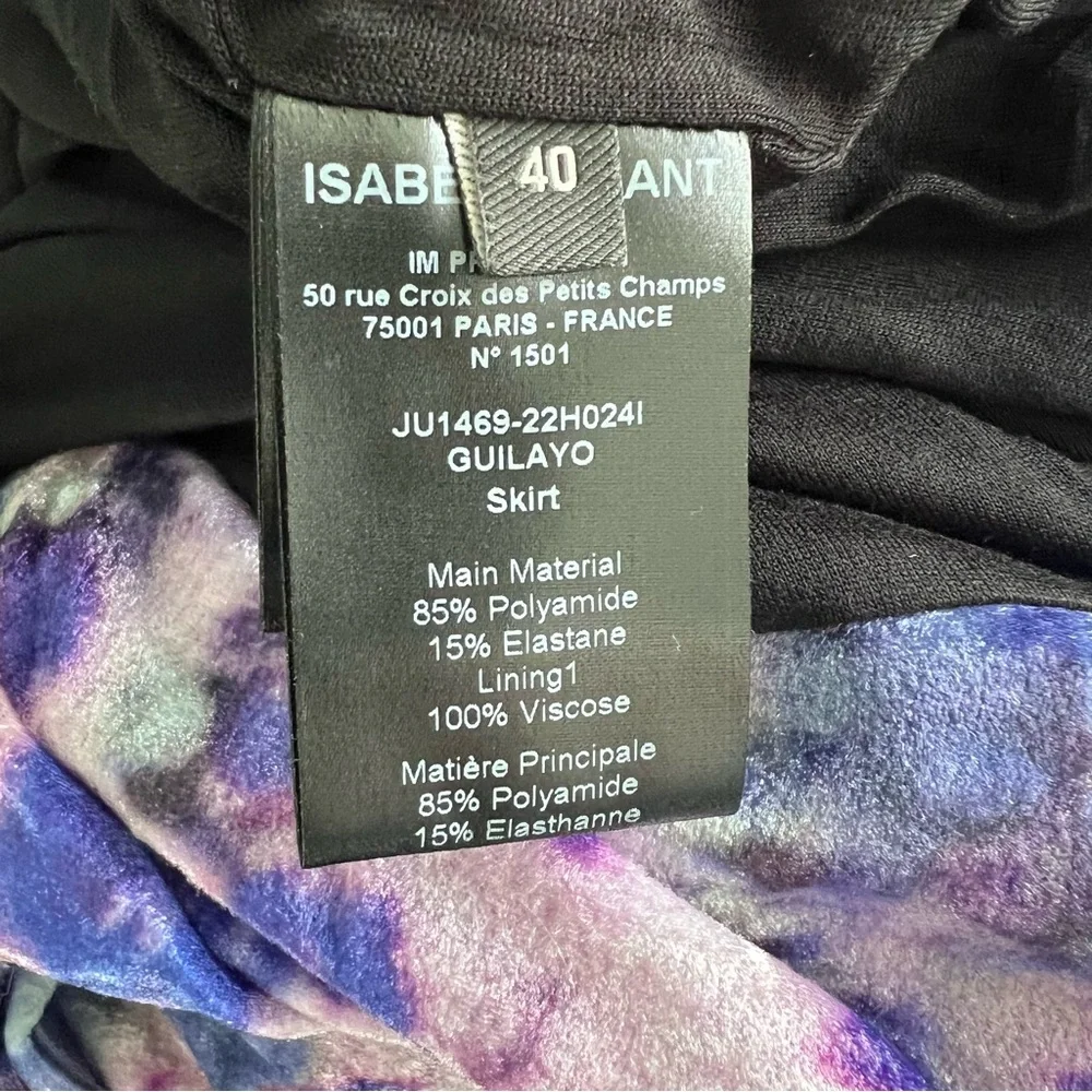 Isabel Marant Guilayo Velvet Miniskirt In Purple NWT